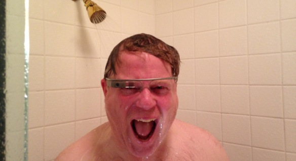 Initial testing of Google Goggles underwater prototype.